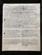 Tract Presse Clandestine Résistance Belge WWII WW2 'CAMARADES' La Radio De Moscou Annonce Les Premiers Succès De L'armée - Documents