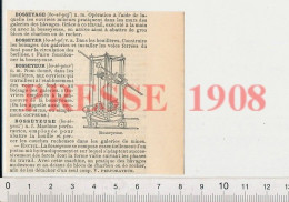 Doc 1908 Bosseyeuse Bosseyeur Bosseyage Thème Mine De Charbon Mineur Métier Bosseyer Dans Les Houillères Boisage Boiseur - Ohne Zuordnung