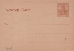 Rohrpost-Karte 30 Pf. Germania - Ungebraucht - 19 - Tarjetas