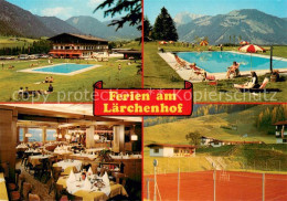 73724985 Erpfendorf Gasthof Laerchenhof Pool Gastraum Tennisplatz Erpfendorf - Autres & Non Classés