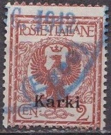 DODECANESE  1912 Black Overprint KARKI On Italian Stamp Vl. 1 - Dodekanesos