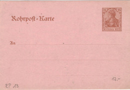 Rohrpost-Karte 25 Pf. Germania - Ungebraucht - 13 - Tarjetas