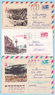 USSR 1976.0803-0907. Construction Of The Railway (BAM). Prestamped Covers (3), Used - 1970-79