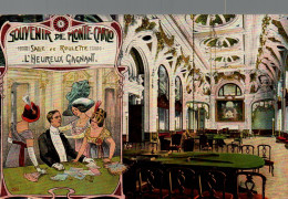 N°1225 W -cpa Souvenir De Monte Carlo -l'heureux Gagnant- - Casino