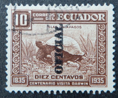 Ecuador 1936 (2) Chelonoidis Nigra Overprinted - Equateur