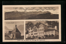 AK St. Anton Bei Oberegg, Gasthof Und Pension Rössle, St. Antons-Kapelle  - St. Anton