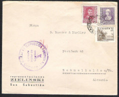 SPAIN Letter 1939? From San Sebastian To Schmalkalden (Germany) Censored  - Covers & Documents