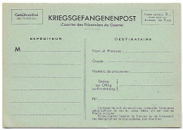 Carte Postale Militaire - Guerre 1939-1945 - Courrier Des Prisonniers - Kriegsgefangenenpost - En Franchise - Poste - 1939-45