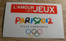 AUTOCOLLANT L'AMOUR DES JEUX - PARIS 2012 - VILLE CANDIDATE JEUX OLYMPIQUES - Adesivi