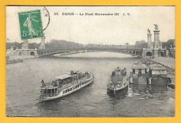 Paris - La Seine, Pont Alexandre III, Bateaux Mouche - La Seine Et Ses Bords