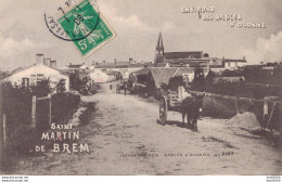 85 SAINT MARTIN DE BREM ENTREE DU VILLAGE ATTELAGE AVEC UN ANE - Autres & Non Classés