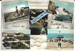 Toscana-pisa-marina Di Pisa Frazione Di Pisa Animate Differenti Vedute Vedutine Saluti Da Marina Di Pisa Anni 50 - Otros & Sin Clasificación