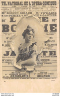 AFFICHE DU THEATRE NATIONAL DE L'OPERA COMIQUE  PROGRAMME DU LUNDI 23 DECEMBRE 1901 AVEC MLLES GIRAUD ET TIPHAINE - Théâtre