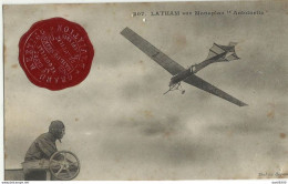 LATHAM SUR MONOPLAN ANTOINETTE CACHET DE CIRE GRAND MEETING D'AVIATION LE HAVRE TROUVILLE AOUT 1910 - Fliegertreffen