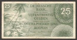 Netherlands Indies Indonesia 25 Gulden Green P-91 1946 VF Crisp - Indonesien