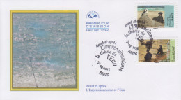 Enveloppe  FDC  1er  Jour   FRANCE    Avant  Et  Aprés  L'  IMPRESSIONNISME  Et  L'EAU    2013 - 2010-2019