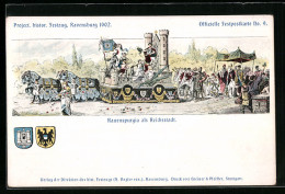 Lithographie Ravensburg, Project. Histor. Festzug 1902, Rauenspurgia Als Reichsstadt, Nr. 9  - Ravensburg