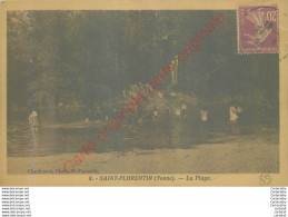 89.  SAINT FLORENTIN .  La Plage .  CPA Animée . - Saint Florentin