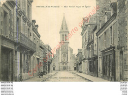 86.  NEUVILLE DE POITOU .  Rue Victor Hugo Et Eglise . - Neuville En Poitou