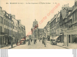 76.  ELBEUF .  La Rue Guynemer Et L'Eglise St-Jean . - Elbeuf