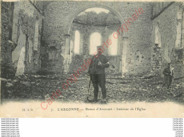 55.  Ruines D' AVOCOURT . Intérieur De L'église .  ARGONNE . - Autres & Non Classés