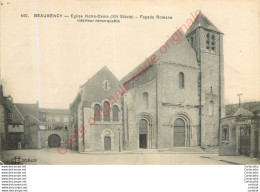 45.  BEAUGENCY .  Eglise Notre Dame .  Façade Romane . - Beaugency