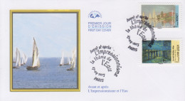 Enveloppe  FDC  1er  Jour   FRANCE    Avant  Et  Aprés  L'  IMPRESSIONNISME  Et  L'EAU    2013 - 2010-2019