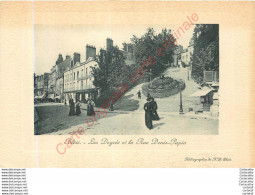 41.  BLOIS .  Les Degrés Et La Rue Denis Papin .  CPA Animée à Cadre Gauffré . - Blois