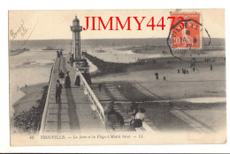 CPA - TROUVILLE En 1912 - La Jetée Et La Plage à Marée Basse ( Bien Animée ) - N° 45 - L L - Trouville