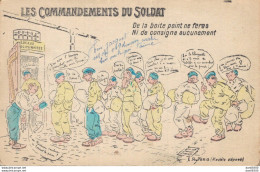 LES COMMANDEMENTS DU SOLDAT DE LA BOITE POINT NE FERAS .... - Humoristiques