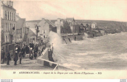 14 ARROMANCHES ASPECT DE LA DIGUE PAR UNE MAREE D'EQUINOXE - Arromanches