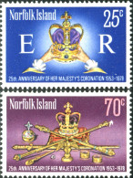 Norfolk Island 1978 SG207-208 QEII Coronation Set MNH - Norfolk Eiland