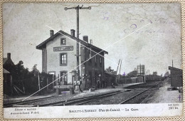 SAULTY-l’ARBRET ( FR 62) La Gare CP édit Baudier Vers 1915 WW1 Période - Desvres