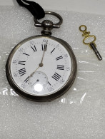 Reloj Ingles Bolsillos Masonico Ingles Plata 925 Siglo XIX Sellos Plata Y Mason - Halsketten