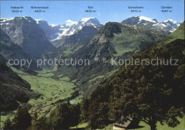 12422053 Braunwald GL Panorama Blick Auf Linthal Mit Toedikette Braunwald - Other & Unclassified