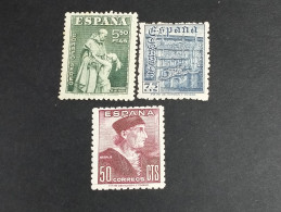 España SELLOS Fiesta Hispanidad Edifil 1002/4 SELLOS Año 1946 Sellos Nuevos */sombras - Neufs