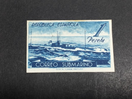 ESPAÑA SELLOS Correo Submarino   EDIFIL 775 SELLOS Sin Dentar Marquilla De Autenticidad MNG - Ongebruikt