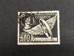 ESPAÑA SELLOS Republica Franquicia Postal   Año 1938 EDIFIL 13 Negro SELLOS Usados - Oblitérés