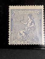 España Sellos 1ª Republica 50 Cts Azul Año 1873 Edifil 137 Sellos Nuevos * - Unused Stamps