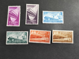 España Spain  Sellos Trenes Año 1958 Edifil 1232/7 Sellos Nuevos *** Serie Completa - Neufs