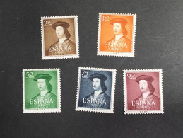España  Spain Sellos Fernando VII Año 1952 Edifil 1106/10 Sellos Nuevos ***serie Completa - Unused Stamps