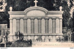 RARE  76 YVETOT LE MONUMENT AUX MORTS DE LA GRANDE GUERRE - Oorlogsmonumenten