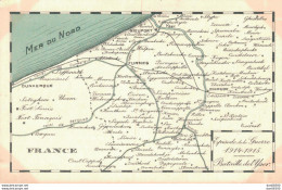 CARTE GEOGRAPHIQUE DE LA BATAILLE DE L'YSER EPISODE DE LA GUERRE 1914-1915 - Guerre 1914-18