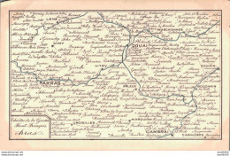 CARTE GEOGRAPHIQUE DU FRONT FRANCAIS A ARRAS THEATRE DE LA GUERRE - Guerre 1914-18