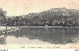 47 AGEN LE BASSIN DU CANAL ET L'EGLISE DE L'ERMITAGE - Agen