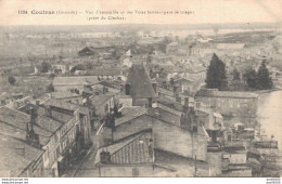 33 COUTRAS VUE D'ENSEMBLE ET DES VOIES FERREES GARE DE TRIAGE PRISE DU CLOCHER - Autres & Non Classés