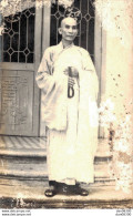 VIET NAM TONKIN INDOCHINE PHOTO TAILLE CPA UN RELIGIEUX BOUDHISTE - Anonyme Personen