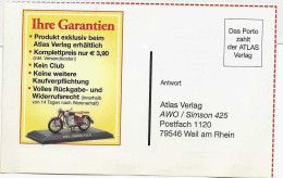 Carte Illustrée En Réponse Payée - Moto Sanson - Motorräder