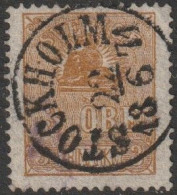 Schweden: 1863, Mi. Nr. 14 II, Freimarke: 3 Ö. Kleiner Löwe über Wertangabe.  Tagesstpl. STOCKHOLM - Used Stamps