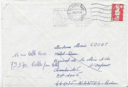 Lettre De Mazamet Pour Nantes Redirigée Vers Celles Sur Belle - 1961-....